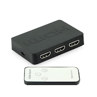 Switch 3 porturi HDMI cu telecomanda 3x HDMI input - 1x HDMI output, compatibil PC, laptop, XBOX, Playstation etc