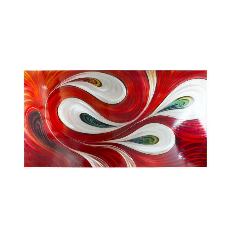 Tablou Abstract 01, realizat manual din aluminiu, 60 x 120 cm