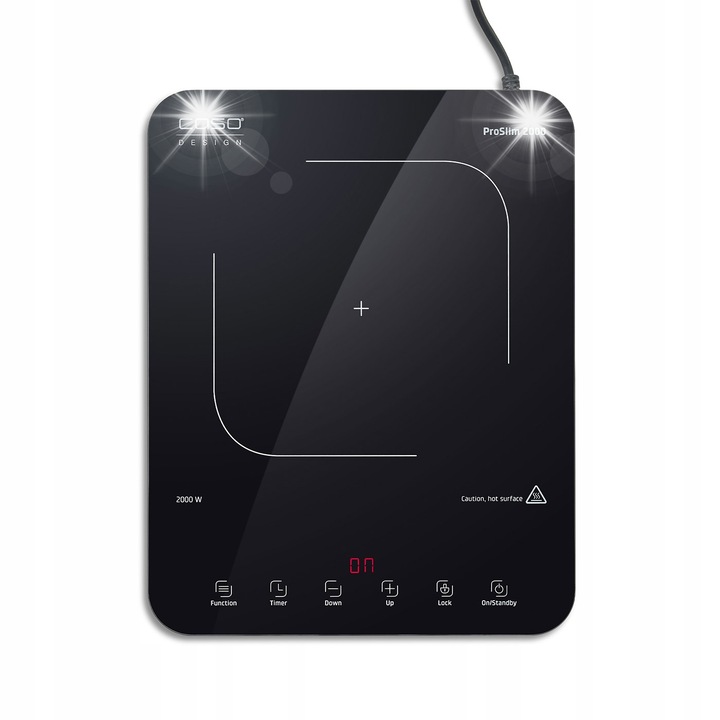 Plita electrica dubla cu inductie Domo DO30211IP, 1800 W si 1300 W