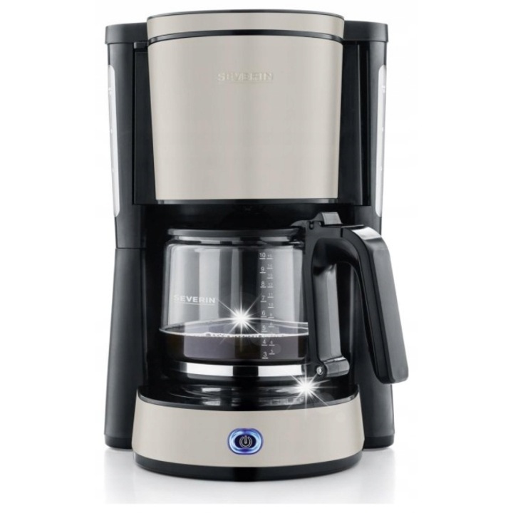 Cafetiera cu filtru Severin KA 9575 (V8W2YY53NVFF9G), 1000 W, cana de sticla 1,25 l, rezervor 1,4 l, filtru 1x4, oprire automata 30 min, crem