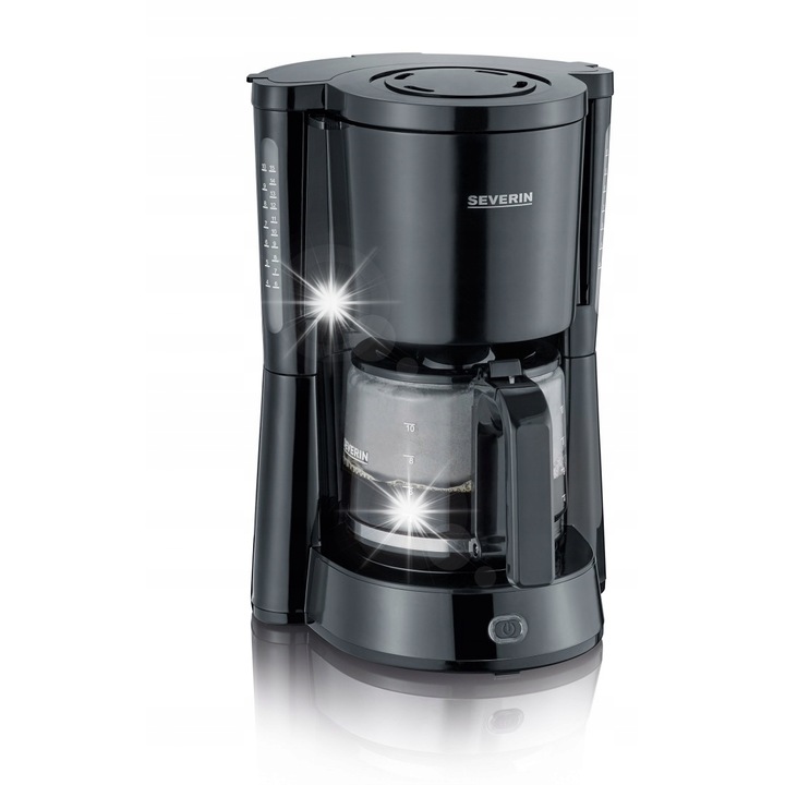Cafetiera cu filtru Severin KA 4815 (YDV04TP1KP), 1000 W, capacitate 1,25 l (10 cesti), rezervor 1,4 l, oprire automata, negru