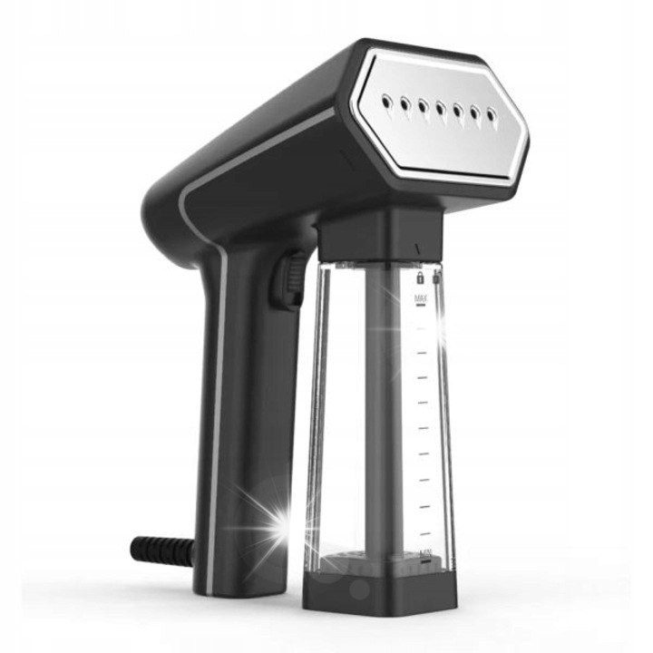 Parownica portabila pentru haine SteamOne SN200B EQKD2NBAR, 1800 W, 28 g/min, rezervor 140 ml, placa din otel inoxidabil, gata in 40 s, 2 trepte, negru