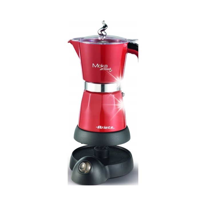Espressor moka electric Ariete Mokina Grande 1368/06, 480 W, 250 ml, rosu, H7ZUKCDF8ZGP
