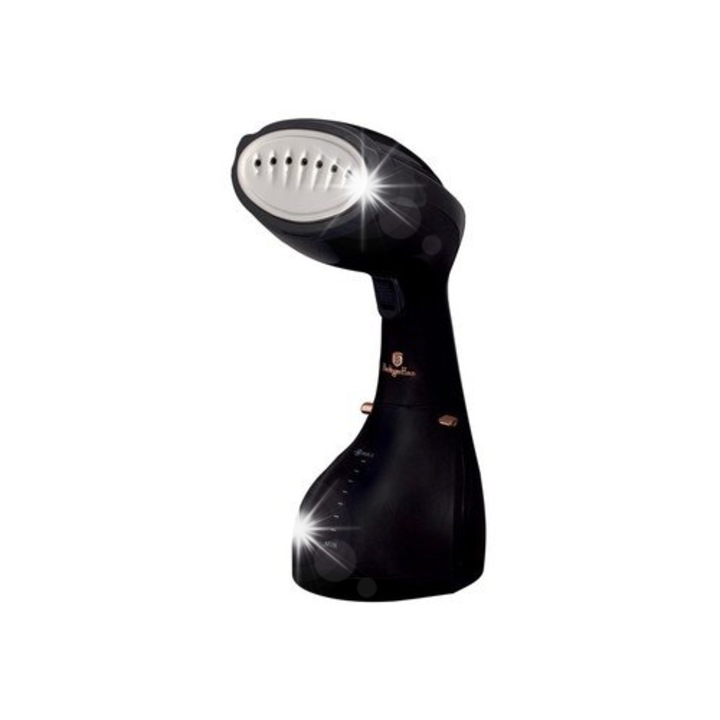 Parownica pentru imbracaminte Berlinger Haus Black Rose BH-9436 (AIY67VW9), portabila, abur continuu 15 min, incalzire 45s, anti-picurare, oprire automata, utilizare verticala/orizontala, negru