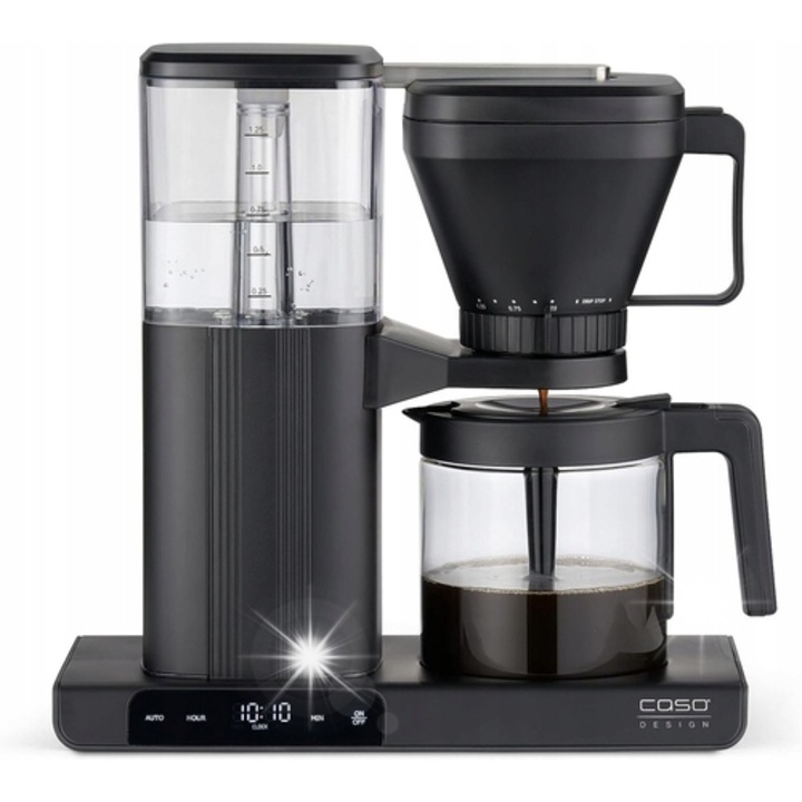 Cafetiera filtranta CASO Aroma Sense N48TDQM2T, Aroma Triple Brew, filtru permanent titan, timer, 1,25 l (10 cani), 1550 W, negru