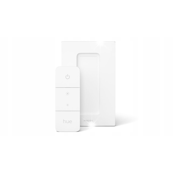 Regulator de intensitate Philips Hue Dimmer Switch V2 929002398602, wireless ZigBee, baterie CR2032, alb