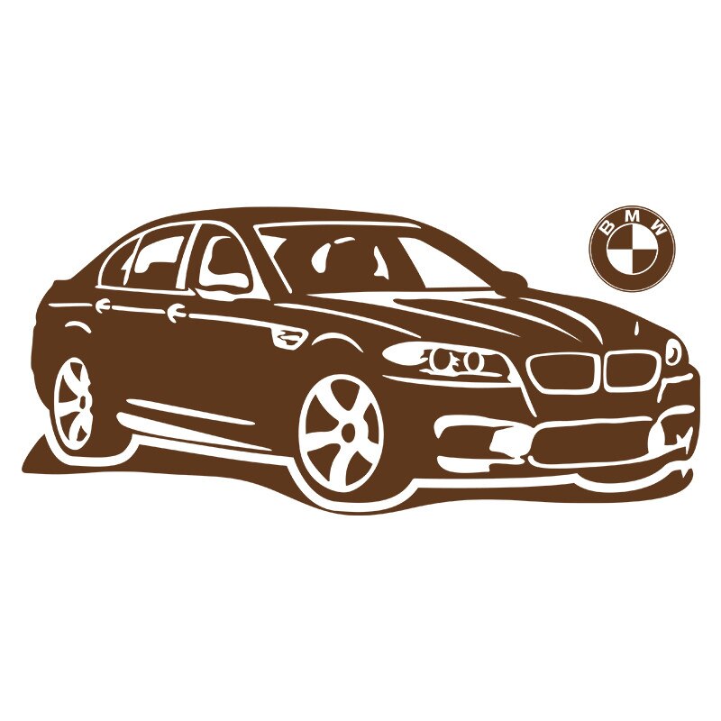 Sticker Decorativ - SMAER - BMW M5 - 60cm x 25cm - Maro