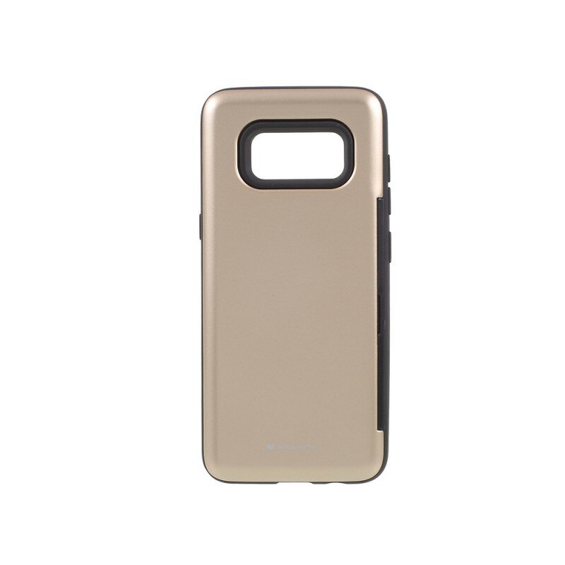 Husa Spate Anti Shock Mercury Happy Samsung S8 Gold Cu Suport De Card