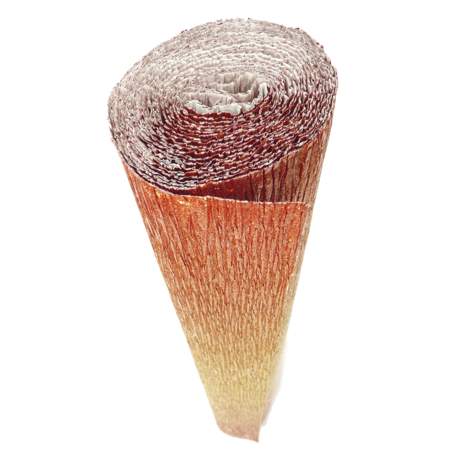 Hartie creponata elastica floristica metalizata sfumate 180gr- Gold - Red Gradient