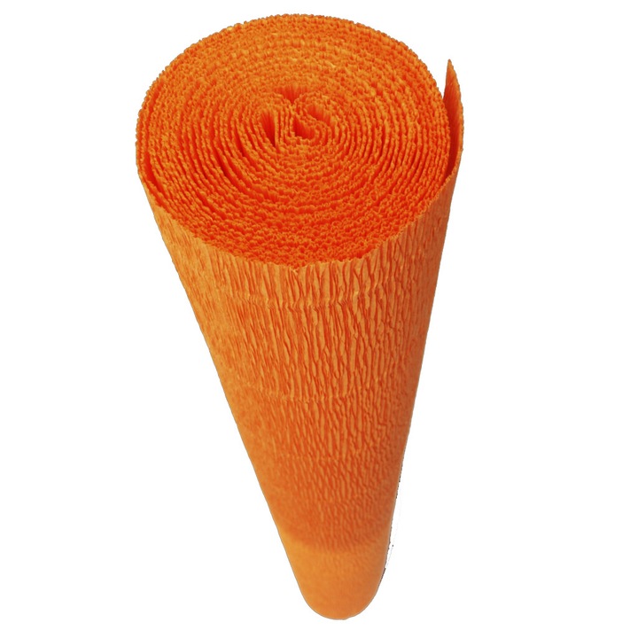 Флорална еластична креп хартия 180гр - Fluo Orange