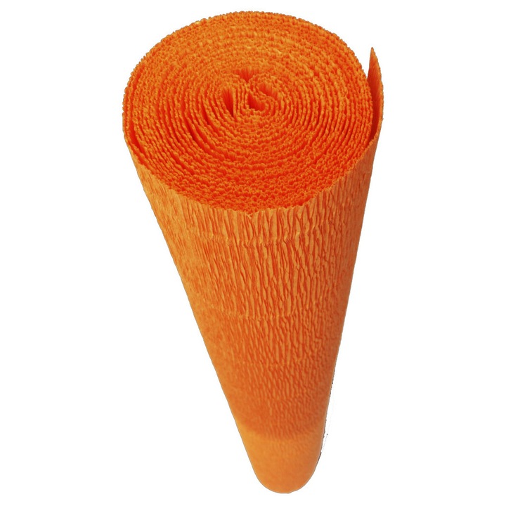 Hartie creponata elastica floristica 180gr - Fluo Orange