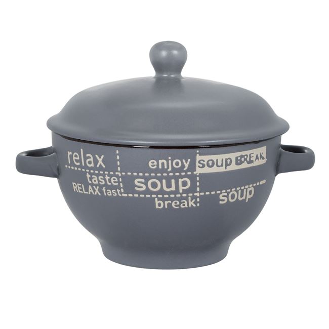Shopiens Bol de ceramică, 650 ml, cu capac