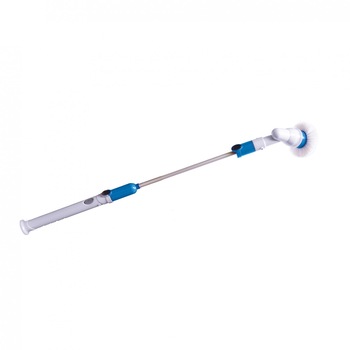 Perie electrica, telescopica, SPIN, 300rpm, 3 accesorii, Alb/Albastru Perie electrica, telescopica, SPIN, 300rpm, 3 accesorii, Alb/Albastru