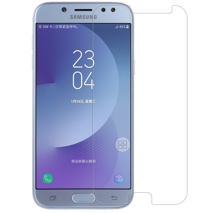 Стъклен протектор за Samsung J7 (2017) J730, Tempered Glass, Прозрачен