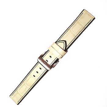 Curea ceas piele naturala 18mm A-FANCY22C / bej Curea ceas piele naturala 18mm A-FANCY22C / bej