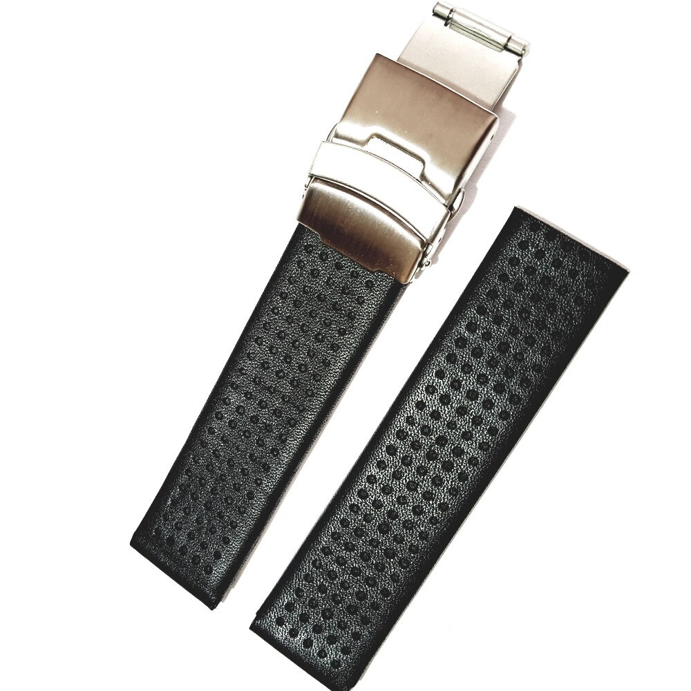 Curea ceas piele naturala A-5B198 20 mm neagra