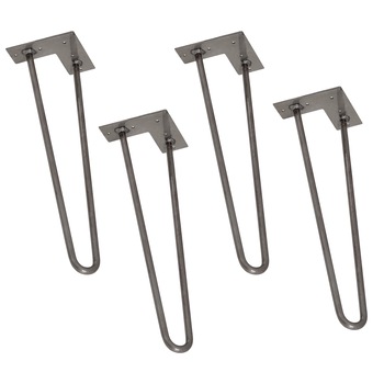 Set 4 bucati picioare masa Hairpin Model 3, en.casa, 45 cm, metal, argintiu, cu 2 brate Set 4 bucati picioare masa Hairpin Model 3, en.casa, 45 cm, metal, argintiu, cu 2 brate