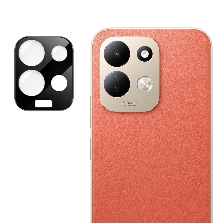 Protectie Camera Foto Stef's Cat Full Camera Glass, pentru Xiaomi Redmi 17 4G / Redmi 17 5G, Negru