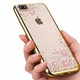 Husa iPhone 7 Plus / 8 Plus Tpu Flori Gold