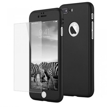 Husa iPhone 7 Plus / 8 Plus PROTECTS 360 + folie sticla, Negra Husa iPhone 7 Plus / 8 Plus PROTECTS 360 + folie sticla, Negra