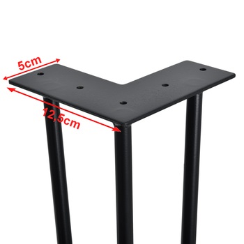 Set 4 bucati picioare masa Hairpin Model 2, en.casa, 15 cm, metal, negru, cu 3 brate Set 4 bucati picioare masa Hairpin Model 2, en.casa, 15 cm, metal, negru, cu 3 brate