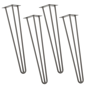 Set 4 bucati picioare masa Hairpin Model 4, en.casa, 72 cm, metal, argintiu, cu 3 brate Set 4 bucati picioare masa Hairpin Model 4, en.casa, 72 cm, metal, argintiu, cu 3 brate