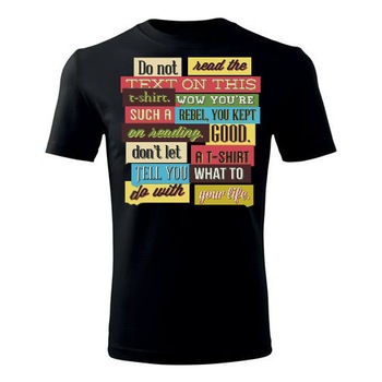 Tricou Do not read barbati negru, XL Tricou Do not read barbati negru, XL