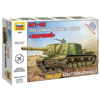 Kit Macheta Zvezda Distrugatorul Sovietic de tancuri ISU-152 1:72 Kit Macheta Zvezda Distrugatorul Sovietic de tancuri ISU-152 1:72