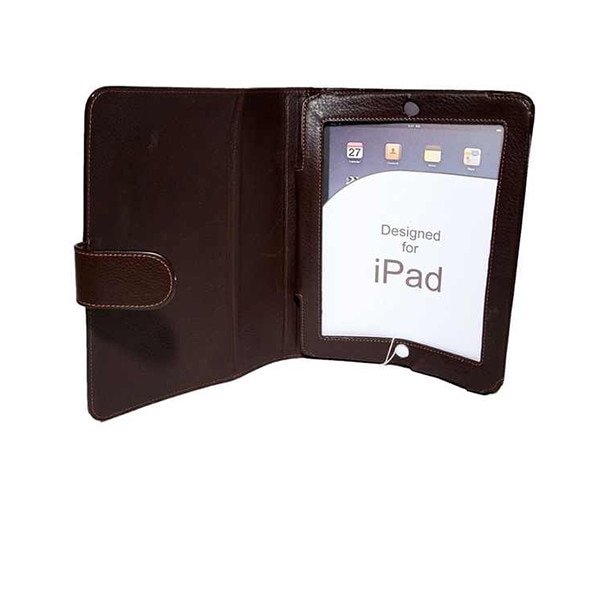 Husa iPad din 100% piele naturala, de culoare maro, Giudi by iLUX