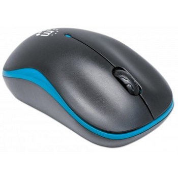 Mouse Wireless USB, Manhattan (Albastru) Mouse Wireless USB, Manhattan (Albastru)