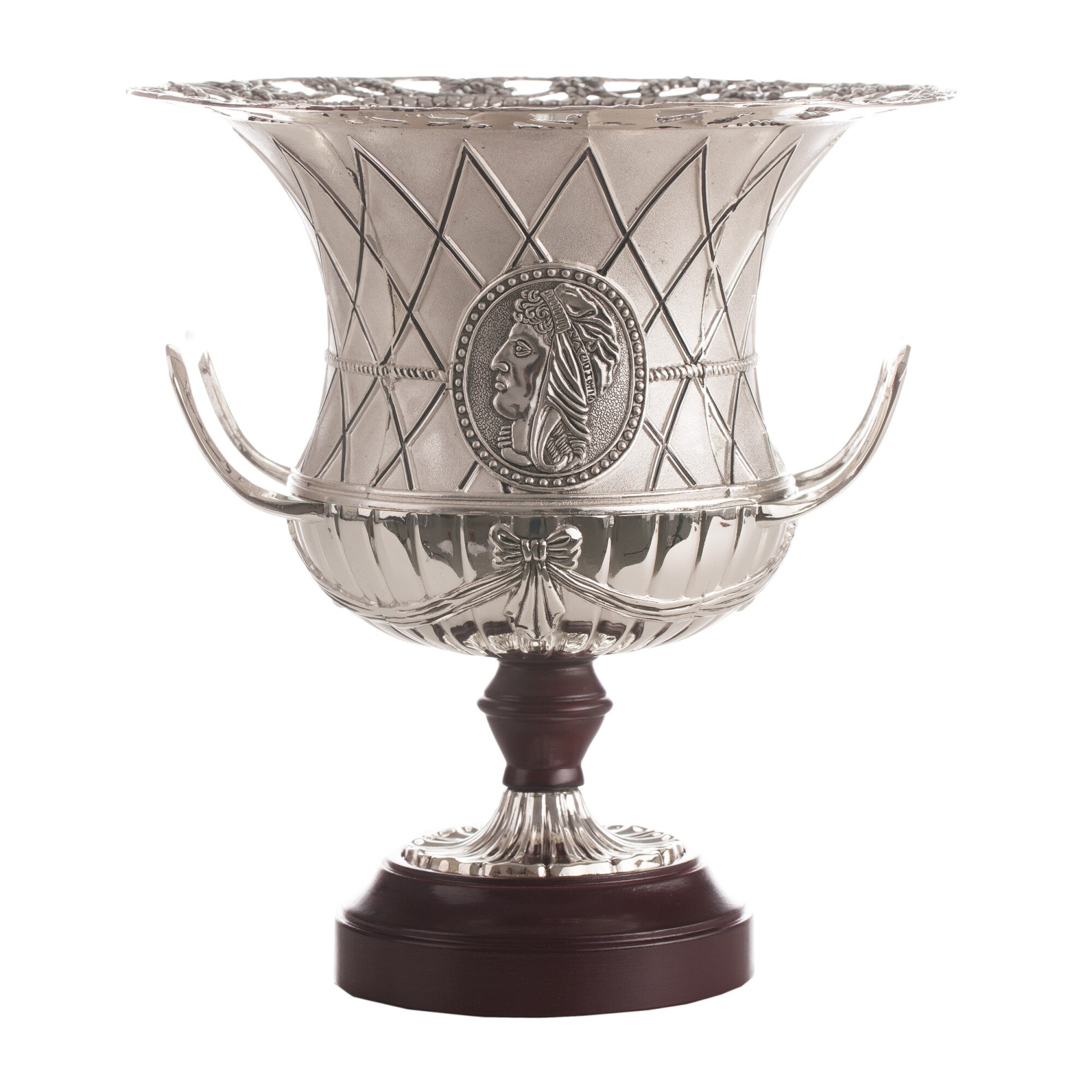 Frapiera sampanie argintata cu picior