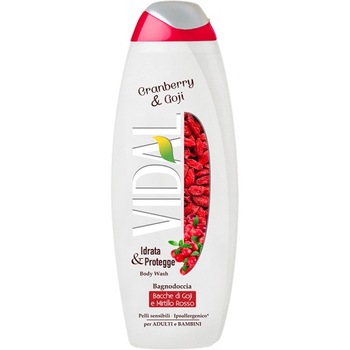 Gel de dus Vidal cu fructe de Goji 500 ml Gel de dus Vidal cu fructe de Goji 500 ml