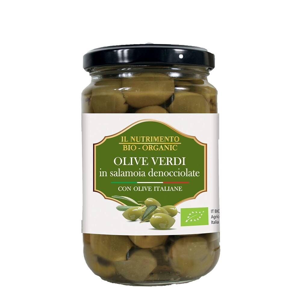 Masline verzi fara samburi in saramura, Il Nutrimento, 280g