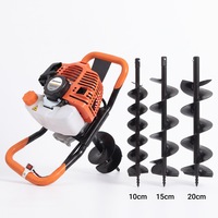 Motoburghiu pentru pamant 8.5CP, 58cc, 9200rpm Professional, 3 burghie incluse (100, 150, 200) GT4350 CAMPION