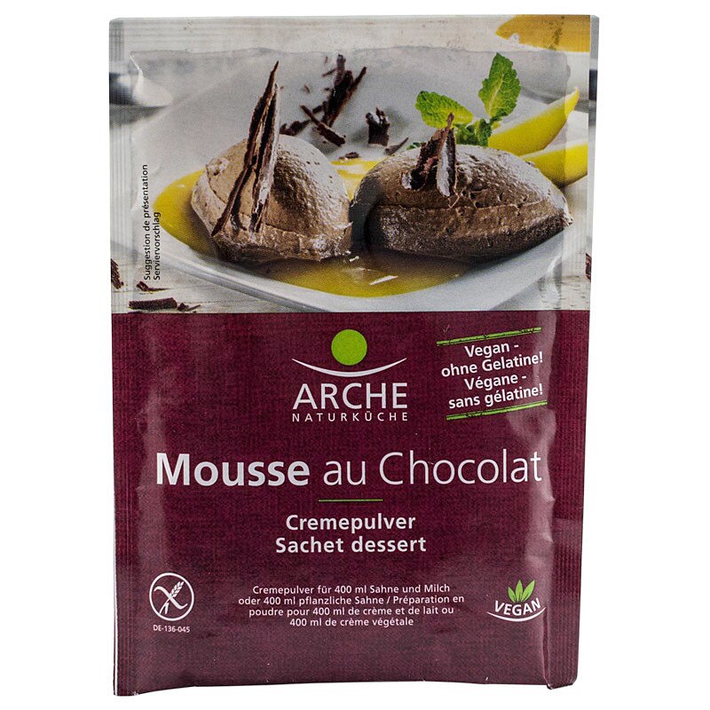 Mousse BIO de ciocolata, Arche Naturkuche, 78 g