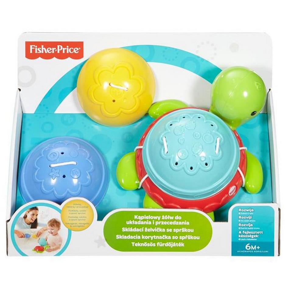 Jucarie de baie Broasca testoasa, FisherPrice, Multicolor