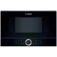Cuptor cu microunde incorporabil Bosch Seria 8 BFL634GB1, 21 l, 900 W, 7 Programe, Inel rotativ, Touch control, Display TFT, Negru