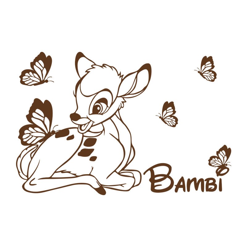Sticker Decorativ - SMAER - Bambi - 60cm x 40cm - Maro