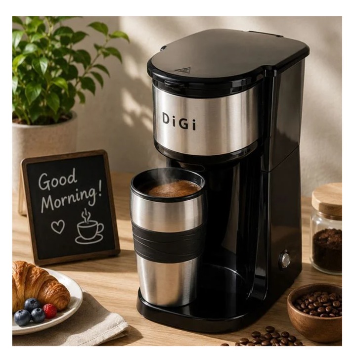 Cafetiera cu Cana Termos 450ml 13x18x26cm