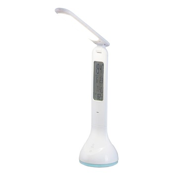 Lampa de birou cu LED RGB Rabalux Justin, 4W, 253 lm, A+, afisaj LCD, intrerupator touch, USB, lumina alba Lampa de birou cu LED RGB Rabalux Justin, 4W, 253 lm, A+, afisaj LCD, intrerupator touch, USB, lumina alba