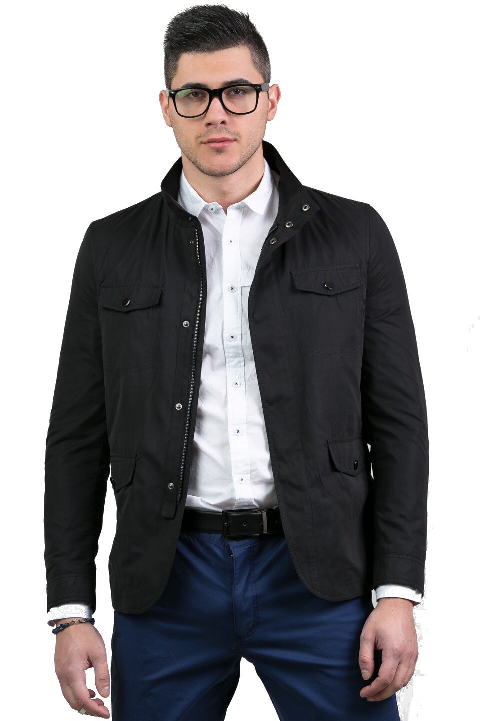 Geaca negru pentru barbati STYLER, model 66011, 56 EU