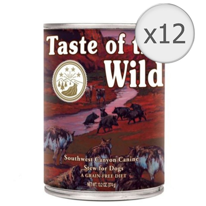Мокра храна за кучета Taste Of The Wild Southwest Canyon, Телешко, 12 x 390 гр