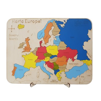 Puzzle educational Harta Europei colorat Puzzle educational Harta Europei colorat