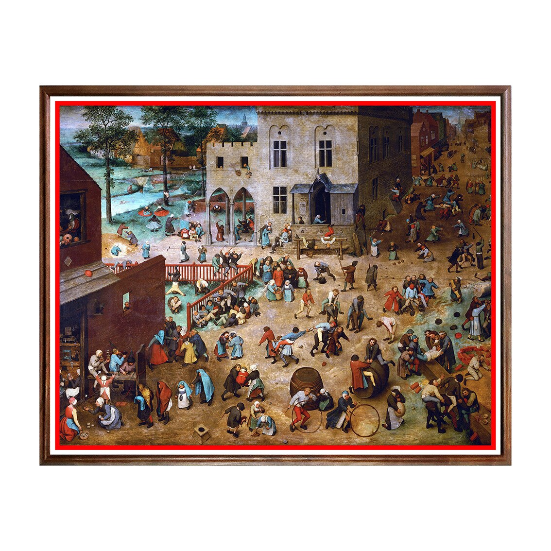 Tablou Poster, Arta Clasica, Bruegel the Elder - Children’s Games - ACL-015, 40 x 50 cm