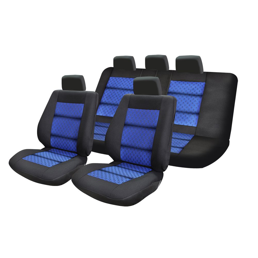 Set huse auto Umbrella Premium Lux, 11 Piese, Albastru