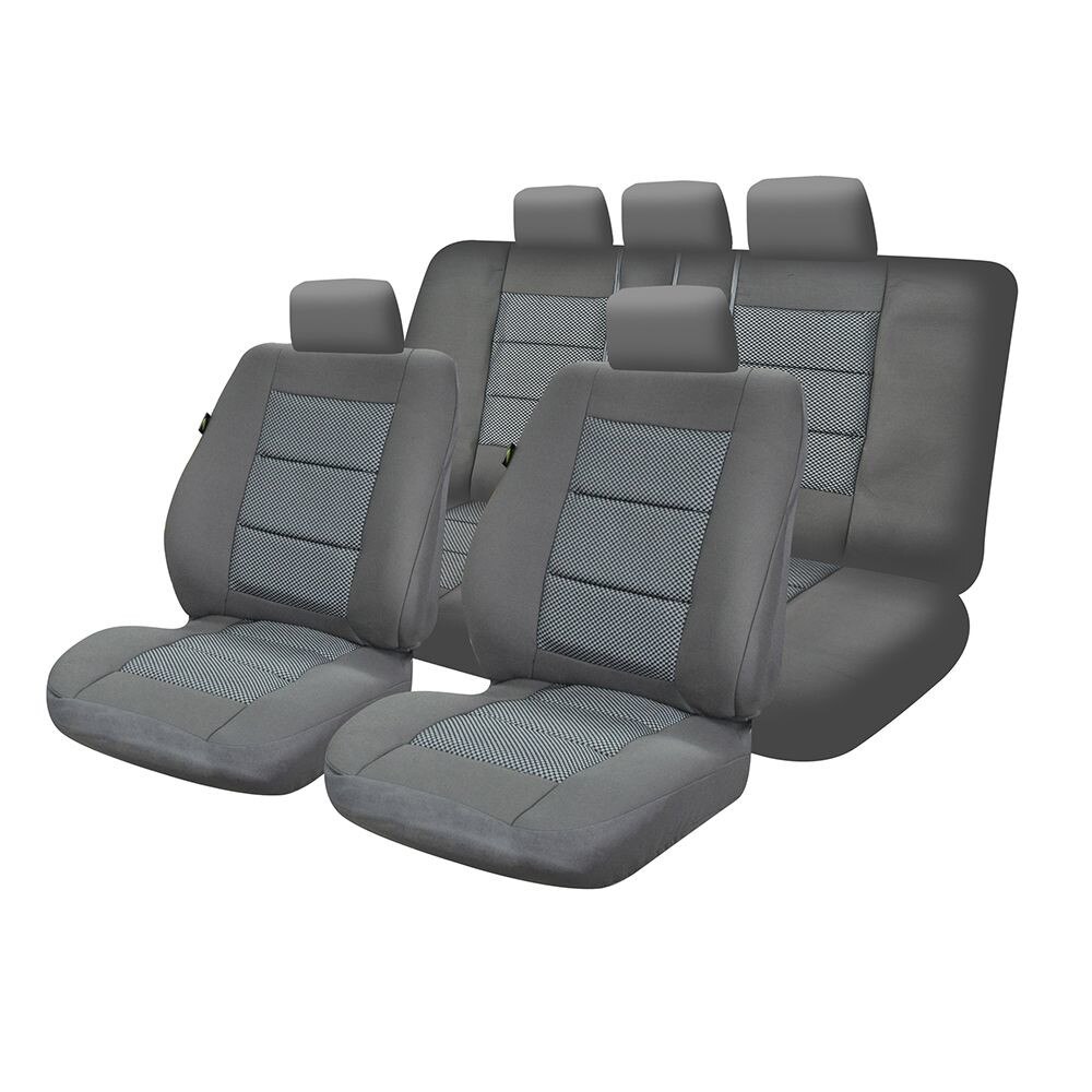 Set huse auto Umbrella Premium Lux, M04, 11 Piese, Gri