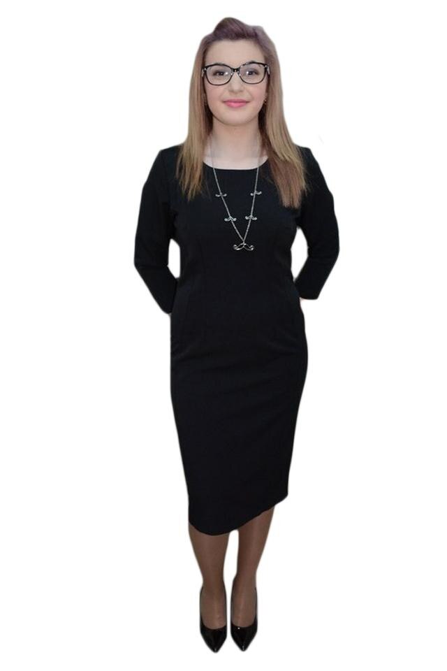Rochie trendy, accesoriu rafinat, D&J Exclusive, Negru