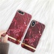 Husa MyStyle Marble Red TPU , husa cu insertii marmura rosie - aurie pentru Apple iPhone 7 Plus