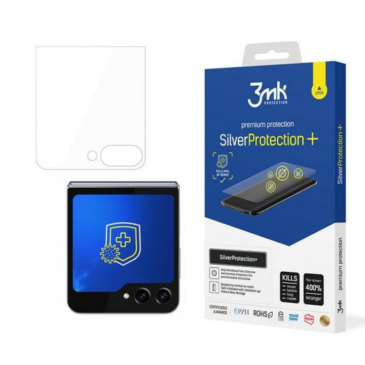 Folie de protectie ecran 3MK SilverProtection+ 3M006411 pentru Samsung Galaxy Z Flip 6, antimicrobiana, transparenta