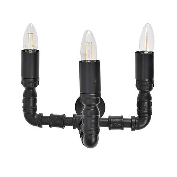 Lampa de perete din metal de culoare neagra in forma de robinet Lampa de perete din metal de culoare neagra in forma de robinet